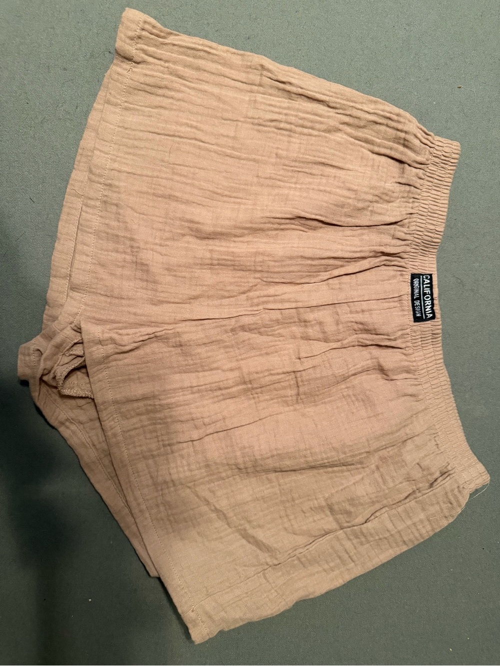 California Vintage Beige Light weight Textured Shorts
